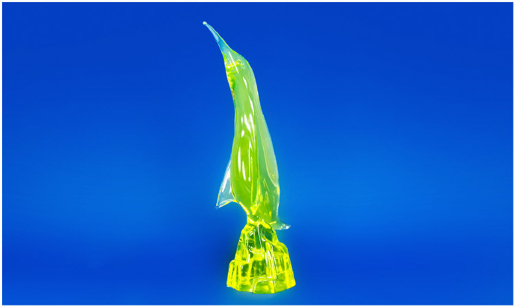 Appraisal: Studio Art Glass Showing A Penguin Standing On A Rock