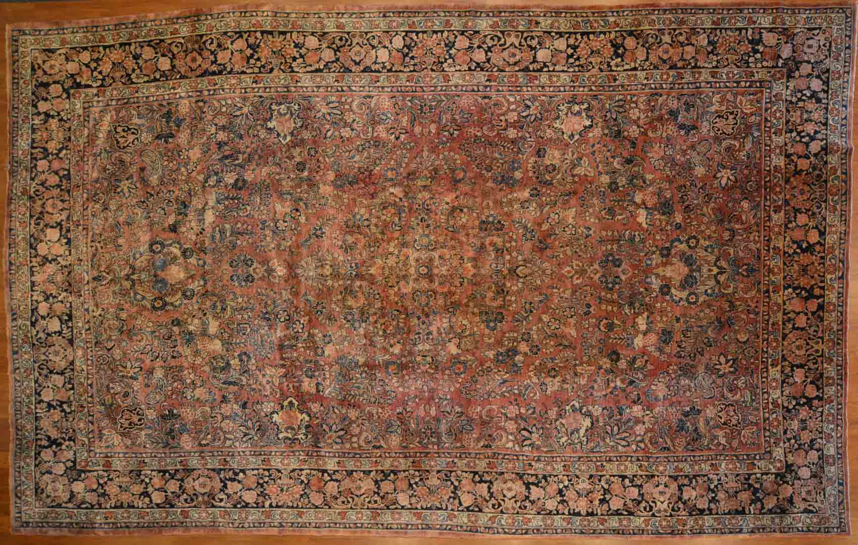 Appraisal: Antique Sarouk carpet approx x Persia circa Condition Excellent condition