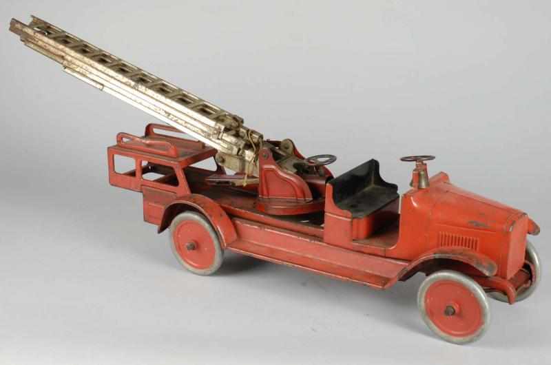 Appraisal: Pressed Steel Buddy L Aerial Ladder Truck Toy Description Circa