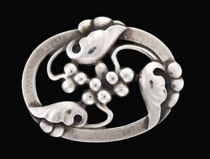 Appraisal: Sterling silver brooch Georg Jensen Possibly early traditional Jensen berry