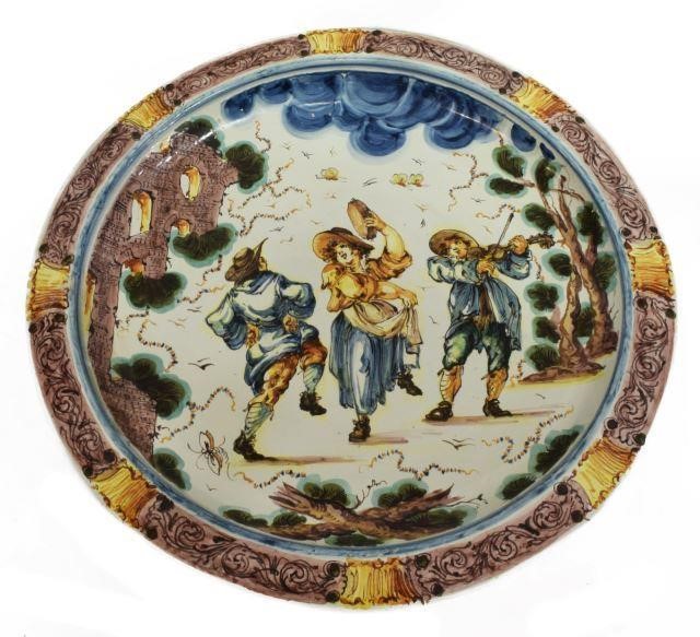 Appraisal: Large Italian Albisola majolica charger signed verso D Ravano Dario