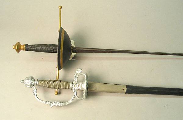 Appraisal: A lot of two theatrical swords th century Including A