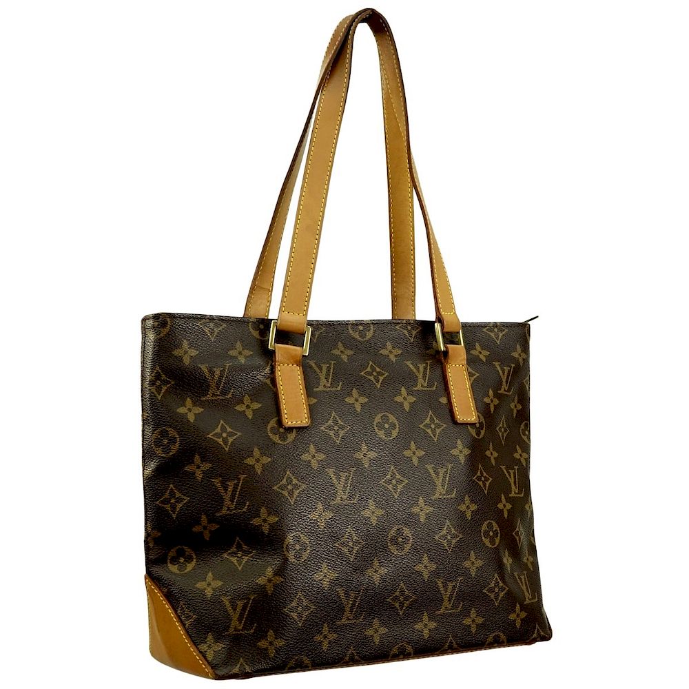 Appraisal: Louis Vuitton Brown Monogram Cabas Piano Bag Louis Vuitton Brown