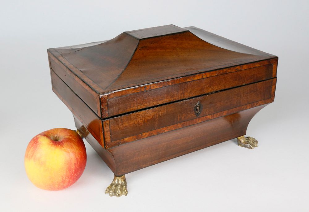 Appraisal: American Mahogany Ladies Box circa American Mahogany Ladies Box pagoda