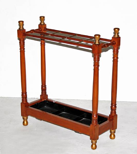 Appraisal: A Regency style mahogany and tole umbrella stand th century