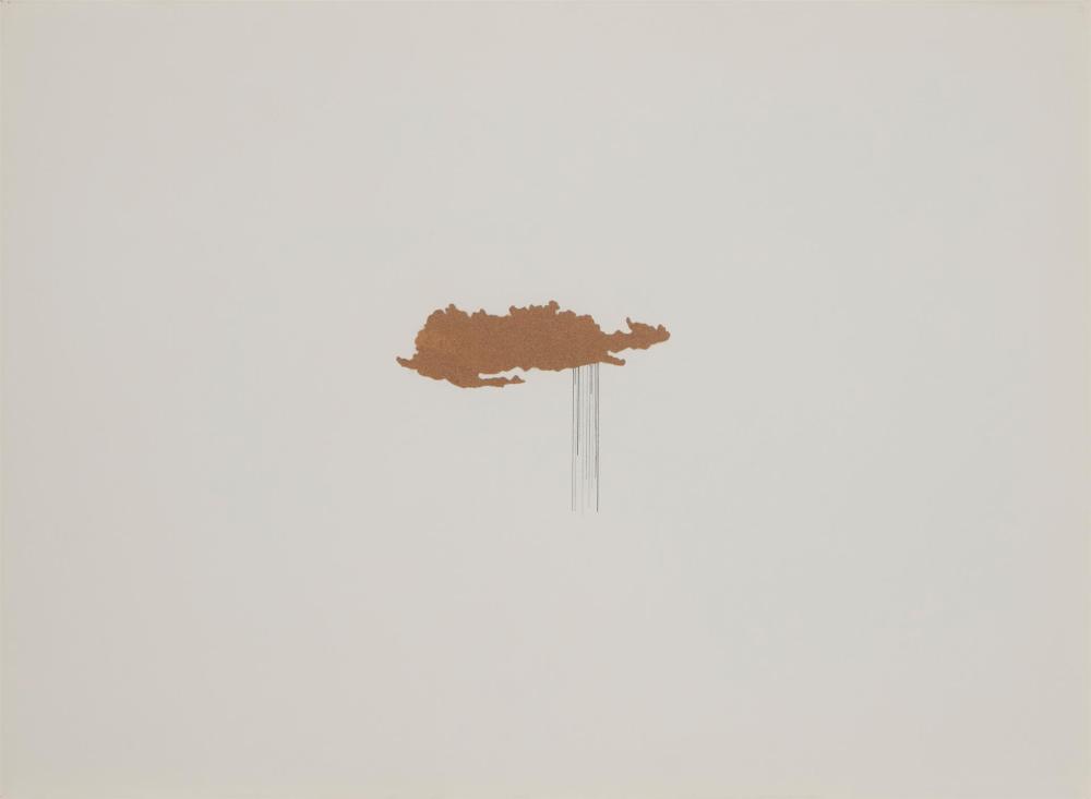 Appraisal: Brent Steen b American Cloud Sandpaper and graphite on wove