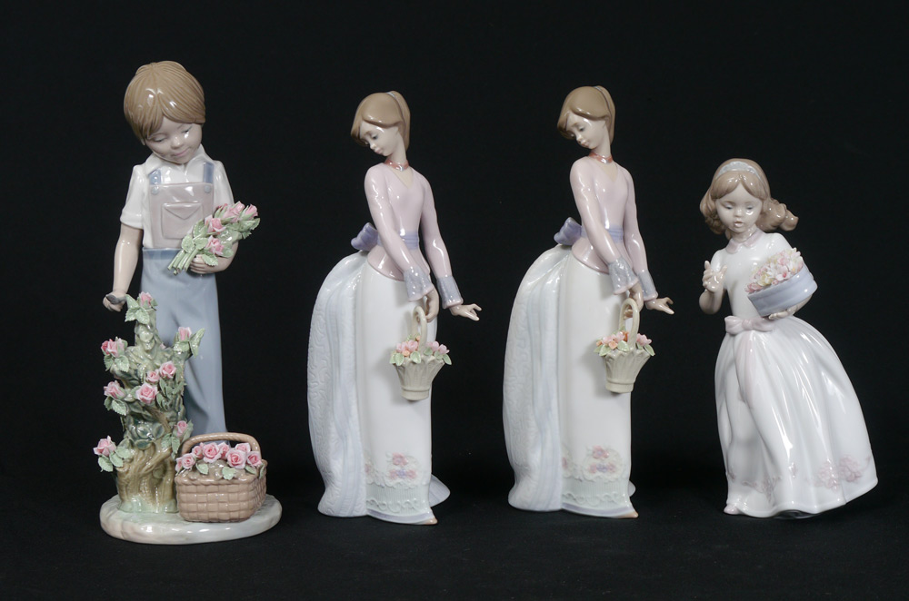 Appraisal: LLADRO PORCELAIN FIGURINES Roses for My Mom Francisco Catala sculptor