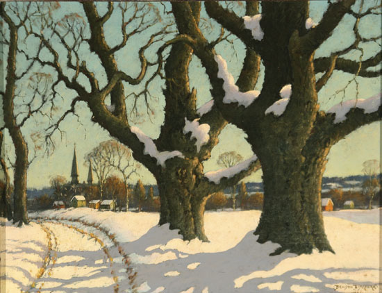 Appraisal: Benson Bond Moore American - Willows in Winter Foxhall D