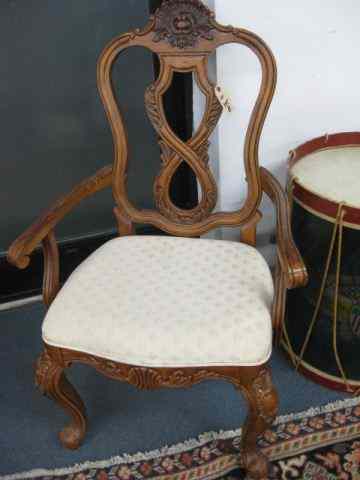 Appraisal: Chippendale Style Carved Arm Chair