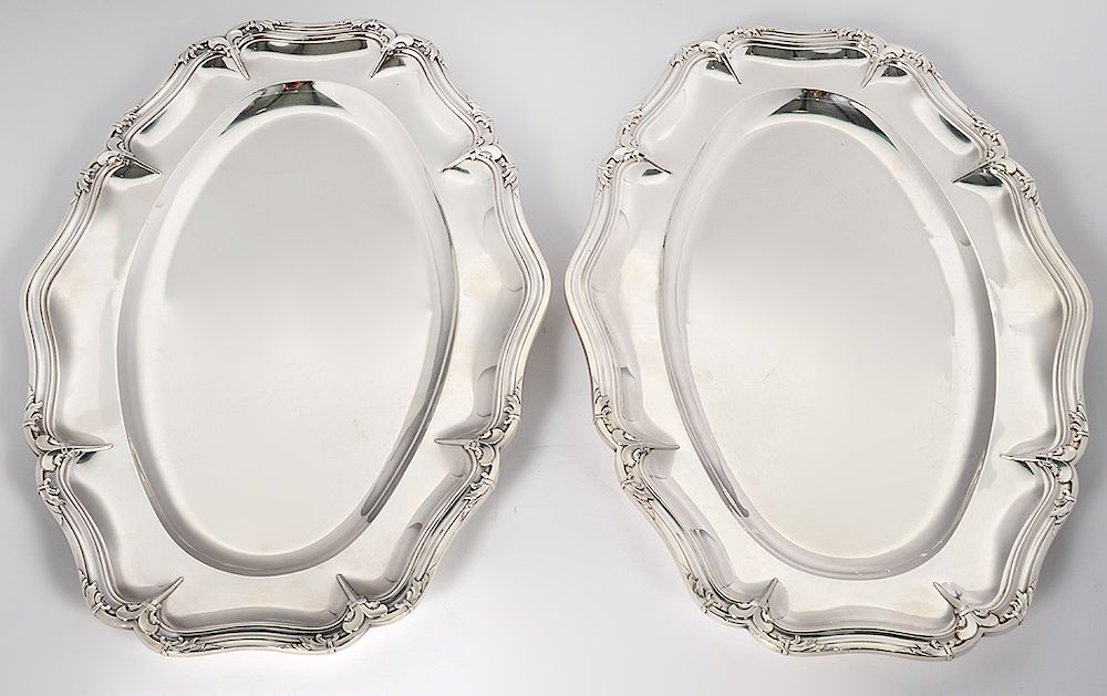 Appraisal: Emile Puiforcat Sterling Silver Trays Emile Jean Puiforcat France -