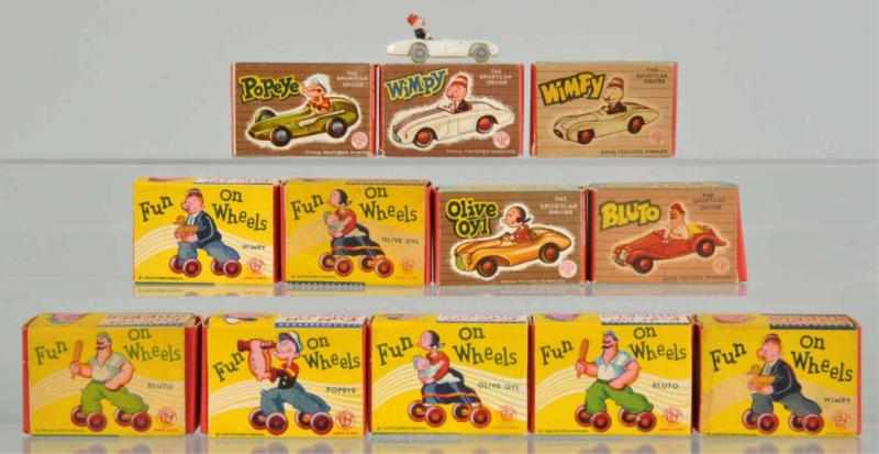 Appraisal: Lot of Popeye Fun on Wheels Toys Description Some are