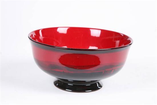 Appraisal: ROYAL DOULTON FLAMBE' BOWL Post Footed bowl with black transfer