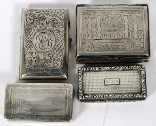 Appraisal: GROUP OF SILVER POCKET ACCESSORIES PIECES GROUP OF SILVER POCKET