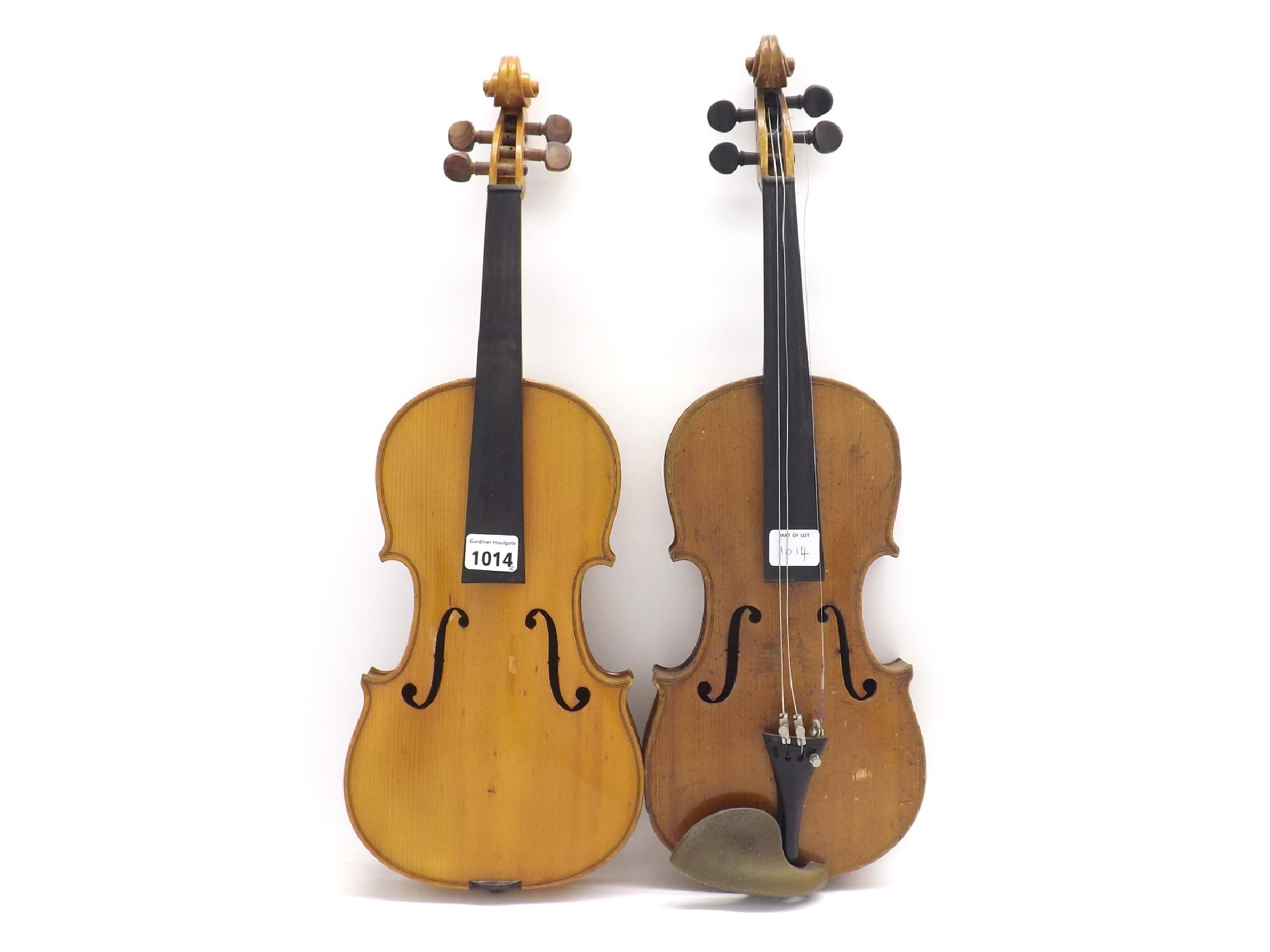 Appraisal: French J T L three-quarter size violin circa labelled Le