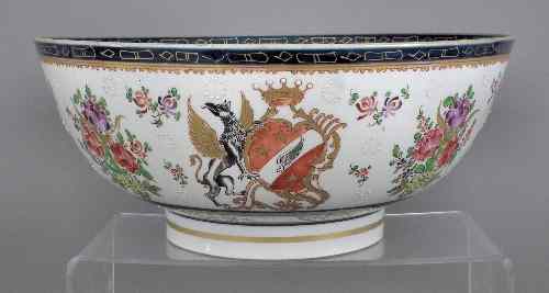 Appraisal: A Samson porcelain punch bowl painted in colours in the