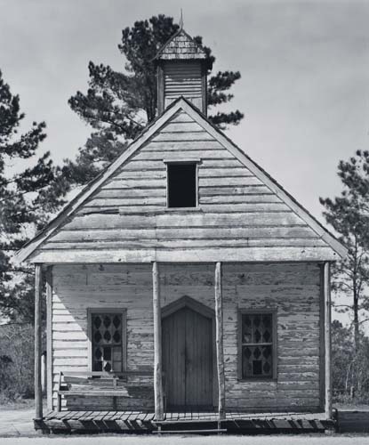 Appraisal: EVANS WALKER - Wooden Church South Carolina Silver print x