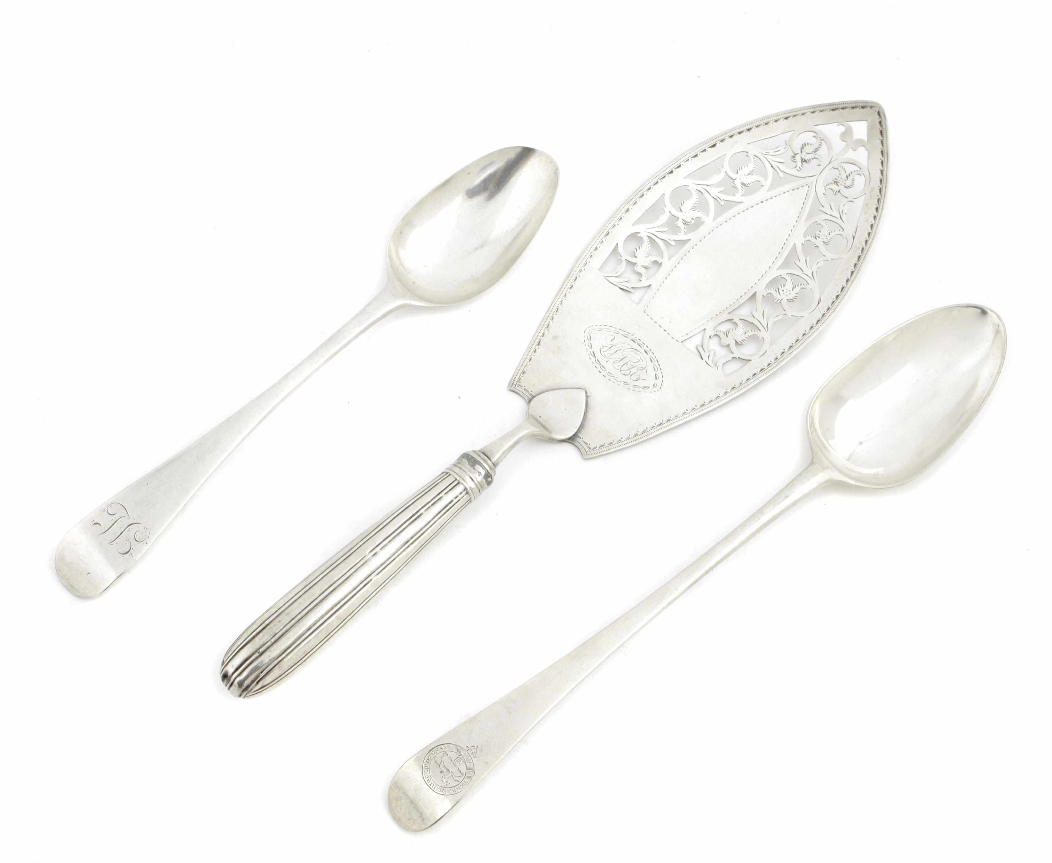 Appraisal: A group of George III sterling silver 'Old English' spoons