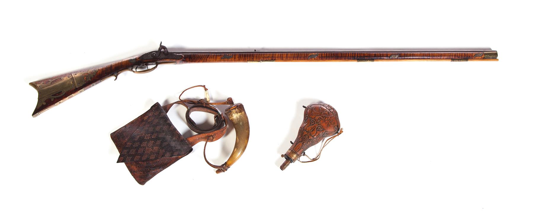 Appraisal: AMERICAN PERCUSSION LONG RIFLE Early th century Full stock with