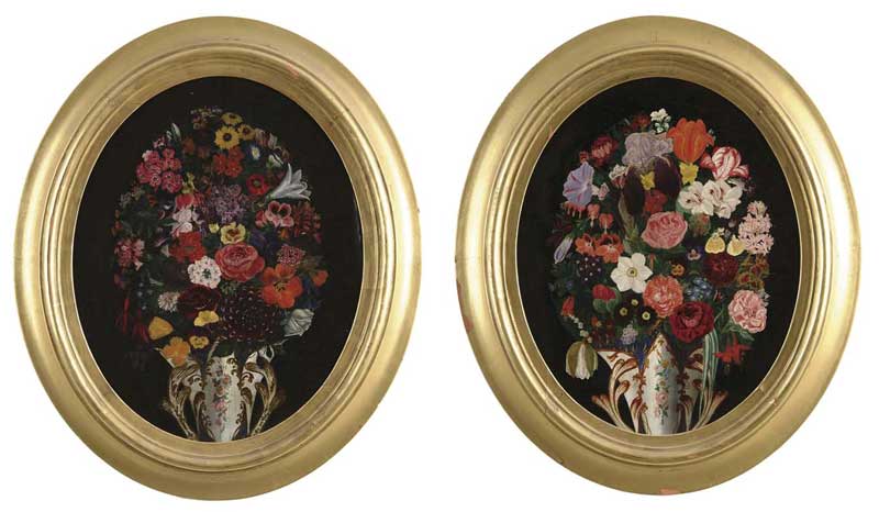 Appraisal: UNSIGNED French th th Century PAIR OF FLORAL STILL LIFES