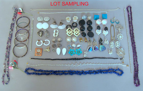 Appraisal: Costume and rhinestone jewelry to include beaded necklaces coral necklaces