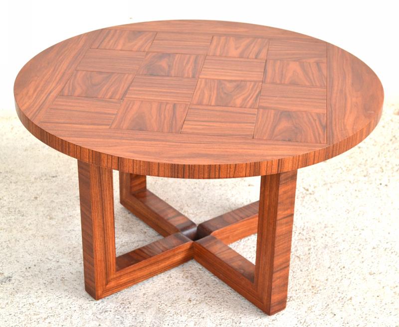 Appraisal: AN ART DECO STYLE WALNUT COFFEE TABLE AN ART DECO