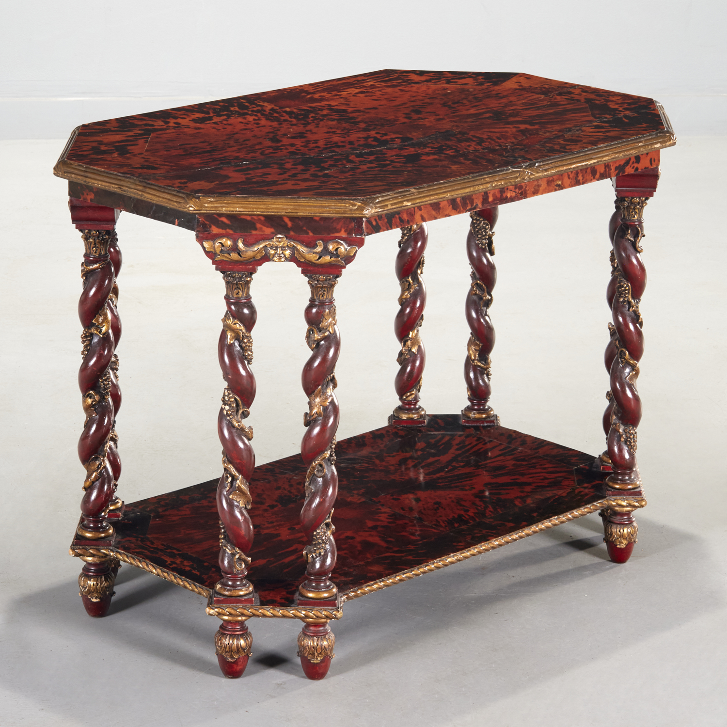 Appraisal: MAISON FRANCK ATTRIB TWO-TIER OCCASIONAL TABLE c Belgium gilt and