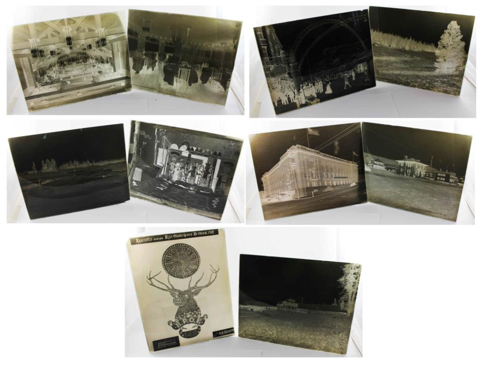 Appraisal: COLLECTION OF ELEVEN PHOTOGRAPHIC GLASS PLATES including observation deck around