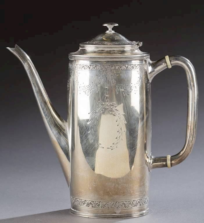 Appraisal: B S C Sterling coffee pot B S C Sterling