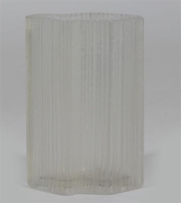 Appraisal: A frosted glass vase designed by Tapio Wirkkala irregular section