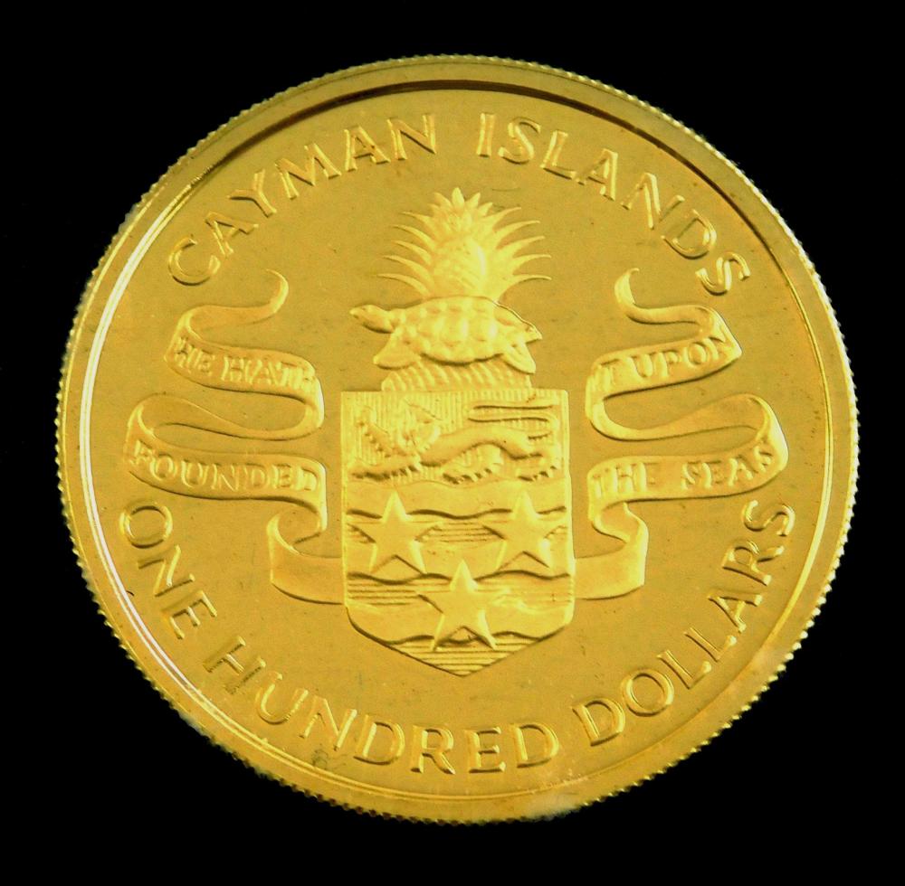 Appraisal: COIN CAYMAN ISLANDS PROOF GOLD COIN IN CASE OF ISSUE