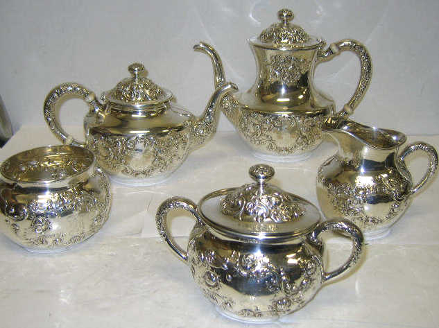 Appraisal: GORHAM CORP PROVIDENCE RI Sterling silver five-piece tea and coffee