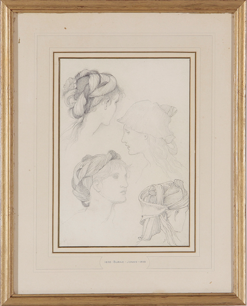 Appraisal: Sir Edward Coley Burne-Jones attributed to British - HAIR STUDIES