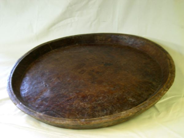 Appraisal: Large French Provincial Circular Shallow Treenware Fruit-Drying Dish third quarter