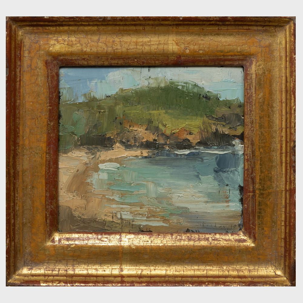 Appraisal: Pam Sheehan b Bean Hollow Beach Pescadero California Oil on