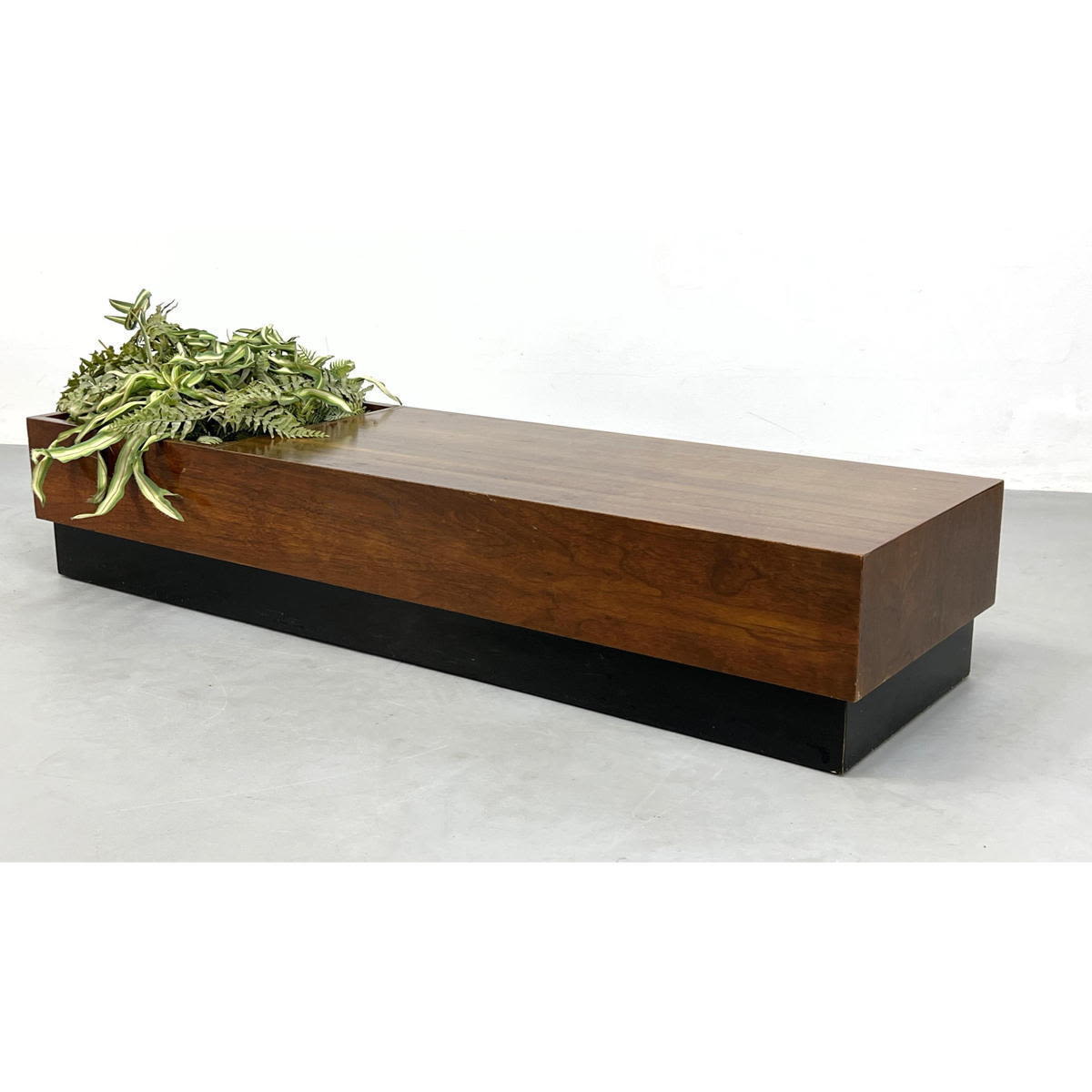 Appraisal: Milo Baughman Style Coffee Table with Planter End Dimensions H