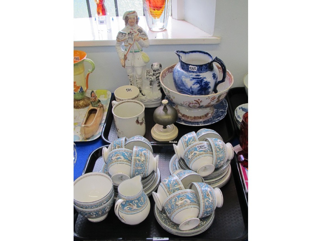 Appraisal: Lot comprising two trays of ceramics to include Wedgwood teaset