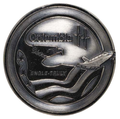 Appraisal: STS Robbins Medallion Approximately inches in diameter with the launch