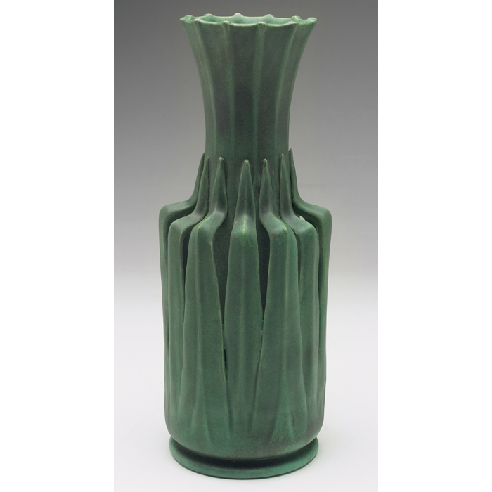 Appraisal: Good Teco vase designed by W J Dodd cylindrical shape