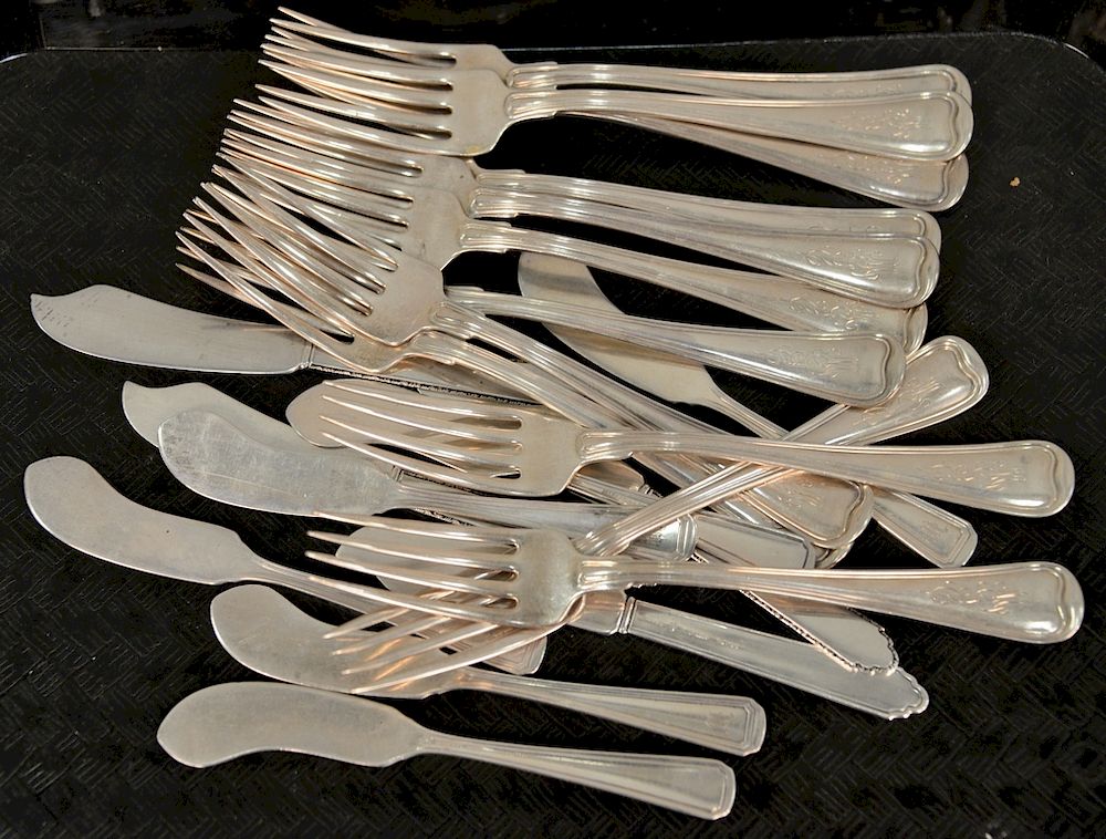 Appraisal: Sterling silver flatware including forks and butter knives t oz