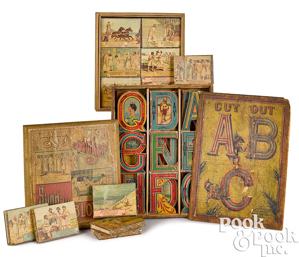 Appraisal: Whitney Reed Co Cut Out ABC paper blocks Whitney Reed