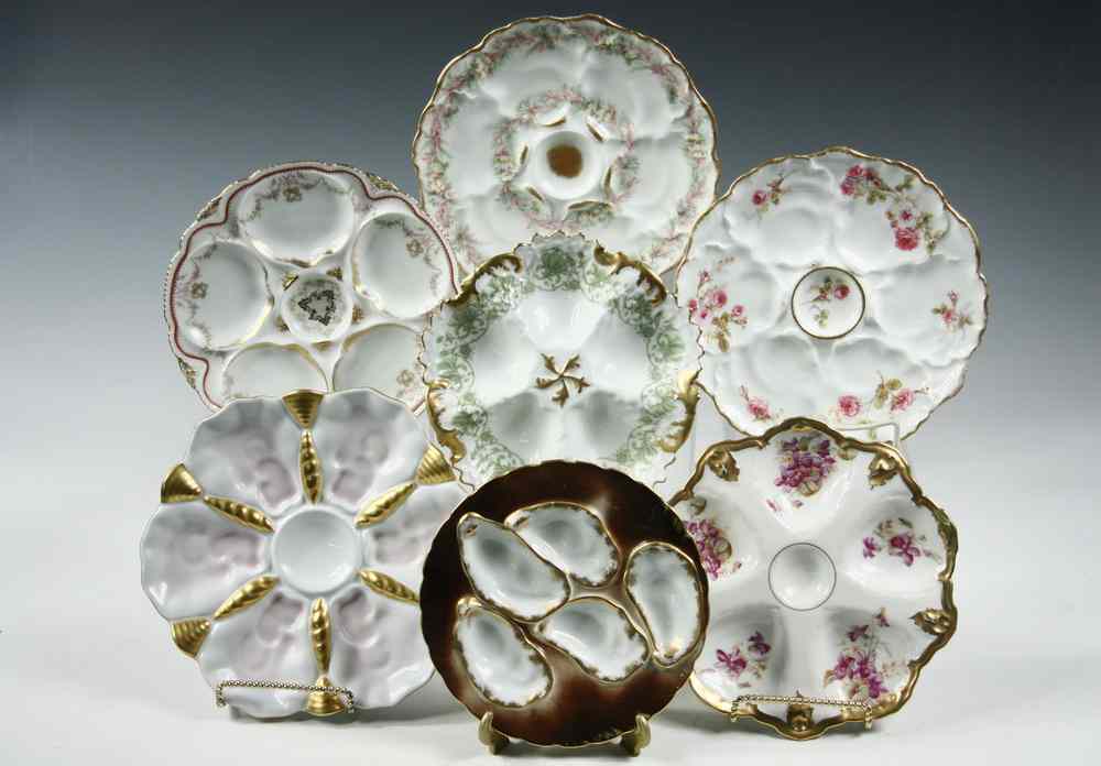 Appraisal: ASSORTED OYSTER PLATES - Group of eleven Oyster Plates no