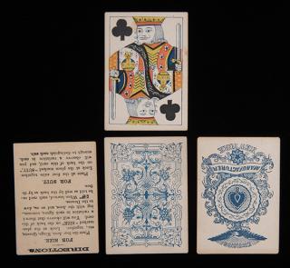 Appraisal: Marked Deck Excelsior Playing Cards Instruction Card Unmarked but almost