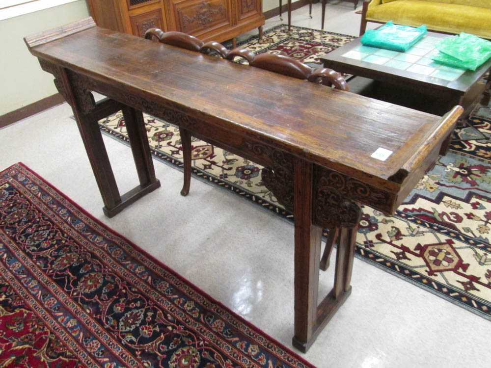 Appraisal: CHINESE MING-STYLE ALTAR TABLE having a long rectangular top spanning