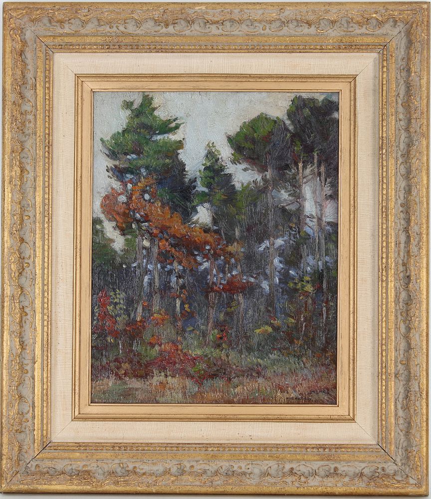 Appraisal: Francis Robert Halliday Canadian - Landscape with Trees Recto Dark