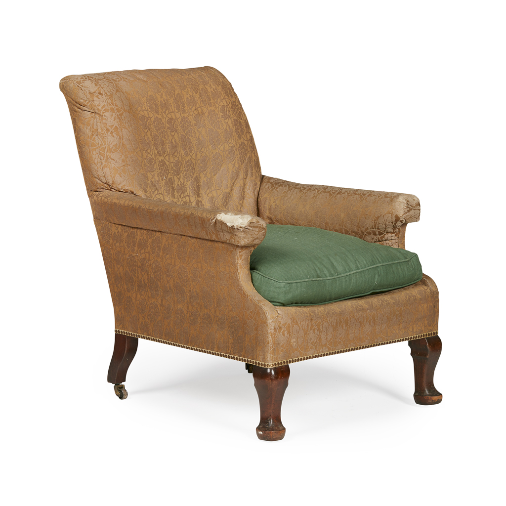 Appraisal: WHYTOCK REID UPHOLSTERED ARMCHAIR EARLY TH CENTURY with a padded