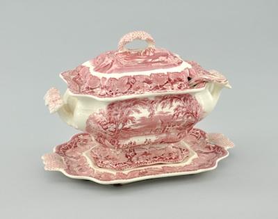 Appraisal: A Mason's Ironstone Covered Tureen with Ladle and Liner Plate