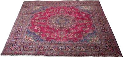 Appraisal: A Mashad Carpet Approx '- x '- Soft wool pile