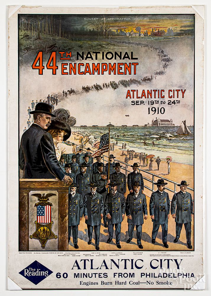 Appraisal: th National Encampment Atlantic City poster Exclusive on Bidsquare th