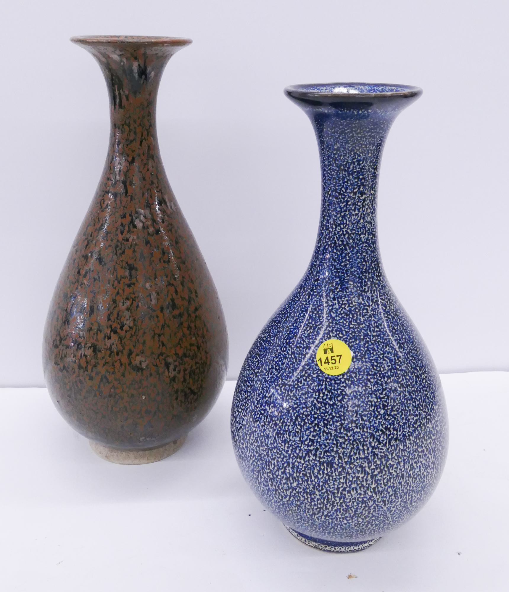 Appraisal: pc Chinese Pear Shaped Vases- tallest ''