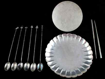 Appraisal: GROUP OF JAPANESE EXPORT SILVER TABLEWARES including a pair of